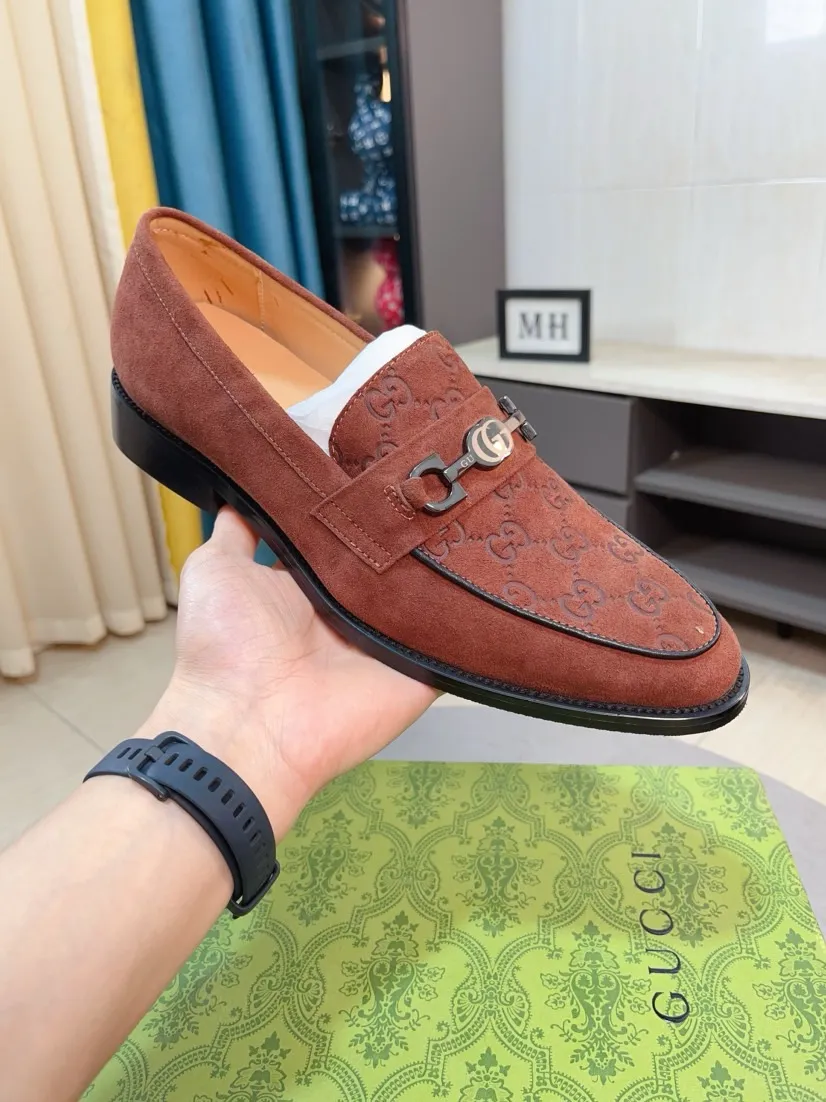 Men's Men's Shoes 💰520🌹🌹【GUCCI】The most popular classic Gucci leather shoes. Synchronized with the official website, the upper is made of Italian first-layer cowhide ➕cowhide lining, with unique brand and unique craftsmanship. Highlighting the hot style of the new year. Stop hesitating, stop wandering, get it now. Number: 38--44